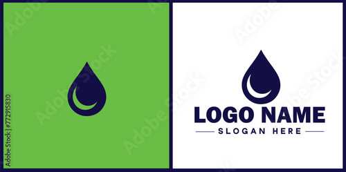 Water drop aqua rain dew droplet logo icon vector for business brand app icon water drop logo template