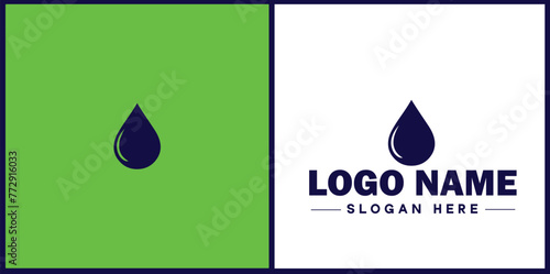 Water drop aqua rain dew droplet logo icon vector for business brand app icon water drop logo template