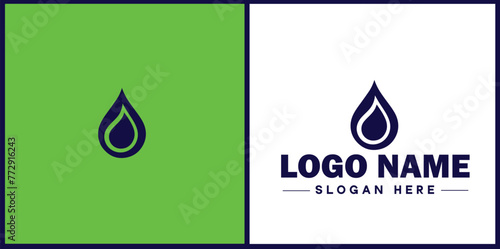 Water drop aqua rain dew droplet logo icon vector for business brand app icon water drop logo template