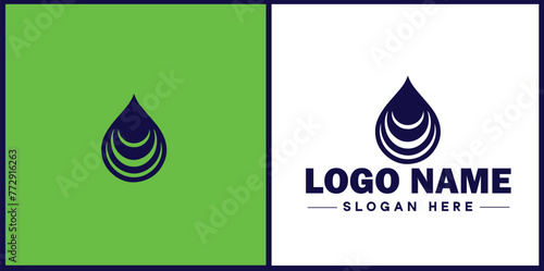 Water drop aqua rain dew droplet logo icon vector for business brand app icon water drop logo template