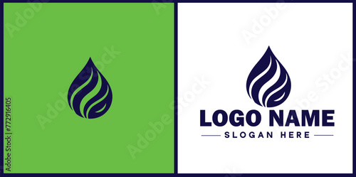 Water drop aqua rain dew droplet logo icon vector for business brand app icon water drop logo template