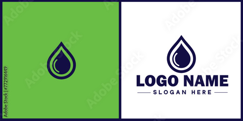 Water drop aqua rain dew droplet logo icon vector for business brand app icon water drop logo template