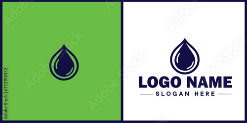 Water drop aqua rain dew droplet logo icon vector for business brand app icon water drop logo template