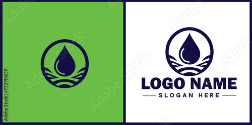 Water drop aqua rain dew droplet logo icon vector for business brand app icon water drop logo template