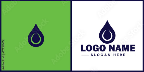 Water drop aqua rain dew droplet logo icon vector for business brand app icon water drop logo template