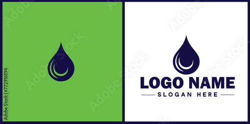 Water drop aqua rain dew droplet logo icon vector for business brand app icon water drop logo template