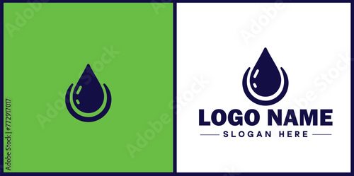 Water drop aqua rain dew droplet logo icon vector for business brand app icon water drop logo template