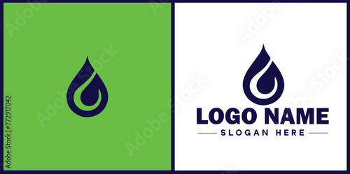 Water drop aqua rain dew droplet logo icon vector for business brand app icon water drop logo template
