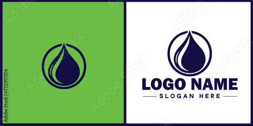Water drop aqua rain dew droplet logo icon vector for business brand app icon water drop logo template