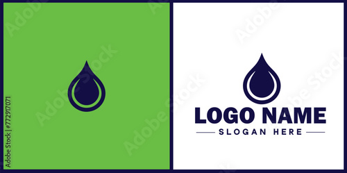 Water drop aqua rain dew droplet logo icon vector for business brand app icon water drop logo template