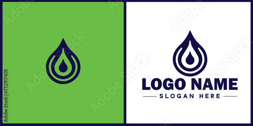 Water drop aqua rain dew droplet logo icon vector for business brand app icon water drop logo template