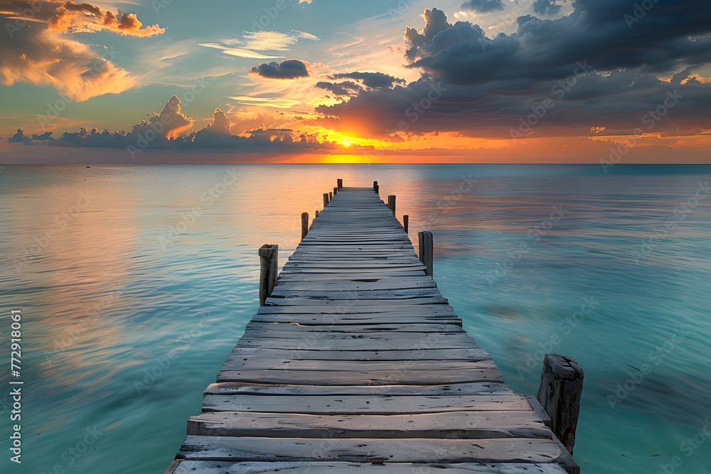 pier at sunset