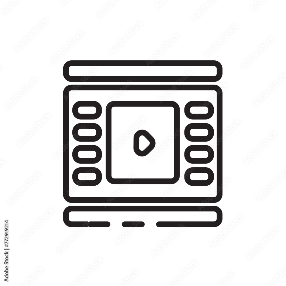 Cinema Drama Theather Line Icon Cinema Drama Theather Line Icon