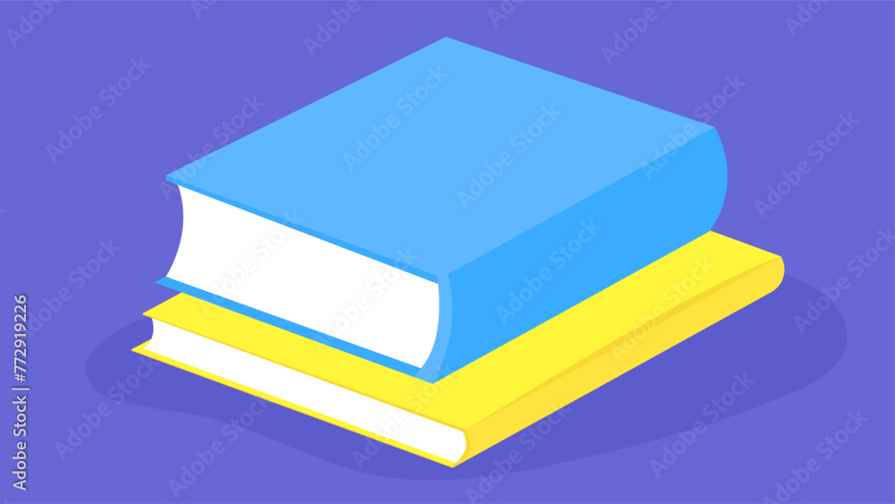 Isometric illustration of a book on a blue background. Education concept. Isometric illustration of a book on a blue background. Education concept.