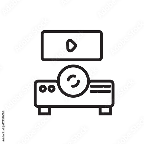 Cinema Video Picture Line Icon