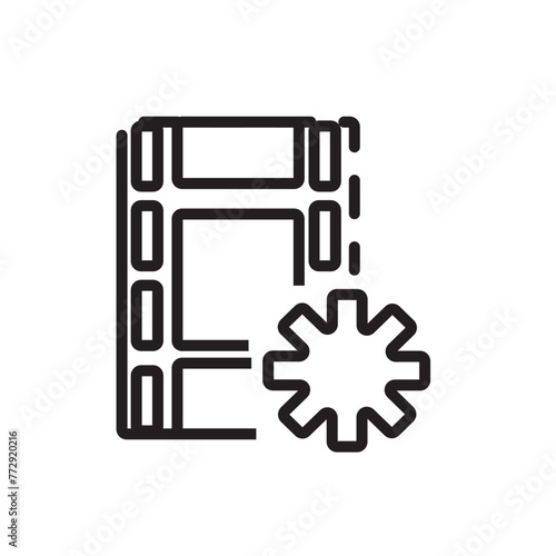 Video Film Making Line Icon