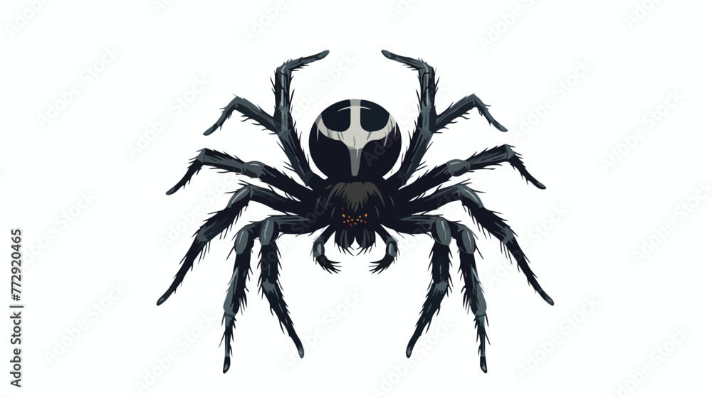 Spider for Halloween Flat vector isolated on white background