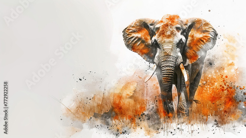 endangered specie of african elephant, Earth Day or World Wildlife Day concept. Save our planet, protect green nature and endangered species, biological diversity theme © Mahnoor