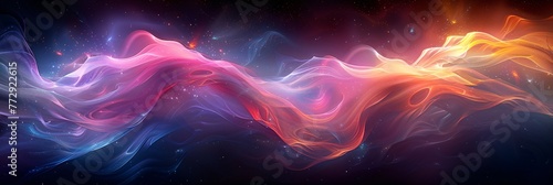 Pink and Purple Nebula Swirl Generative AI