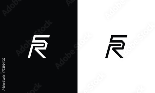 SR or RS letter logo design photo