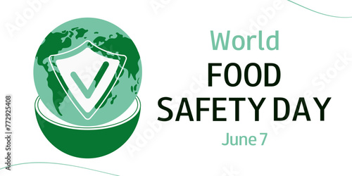World Food Safety Day. June 7. Horizontal vector template for banner, greeting card, presentation, flyer.