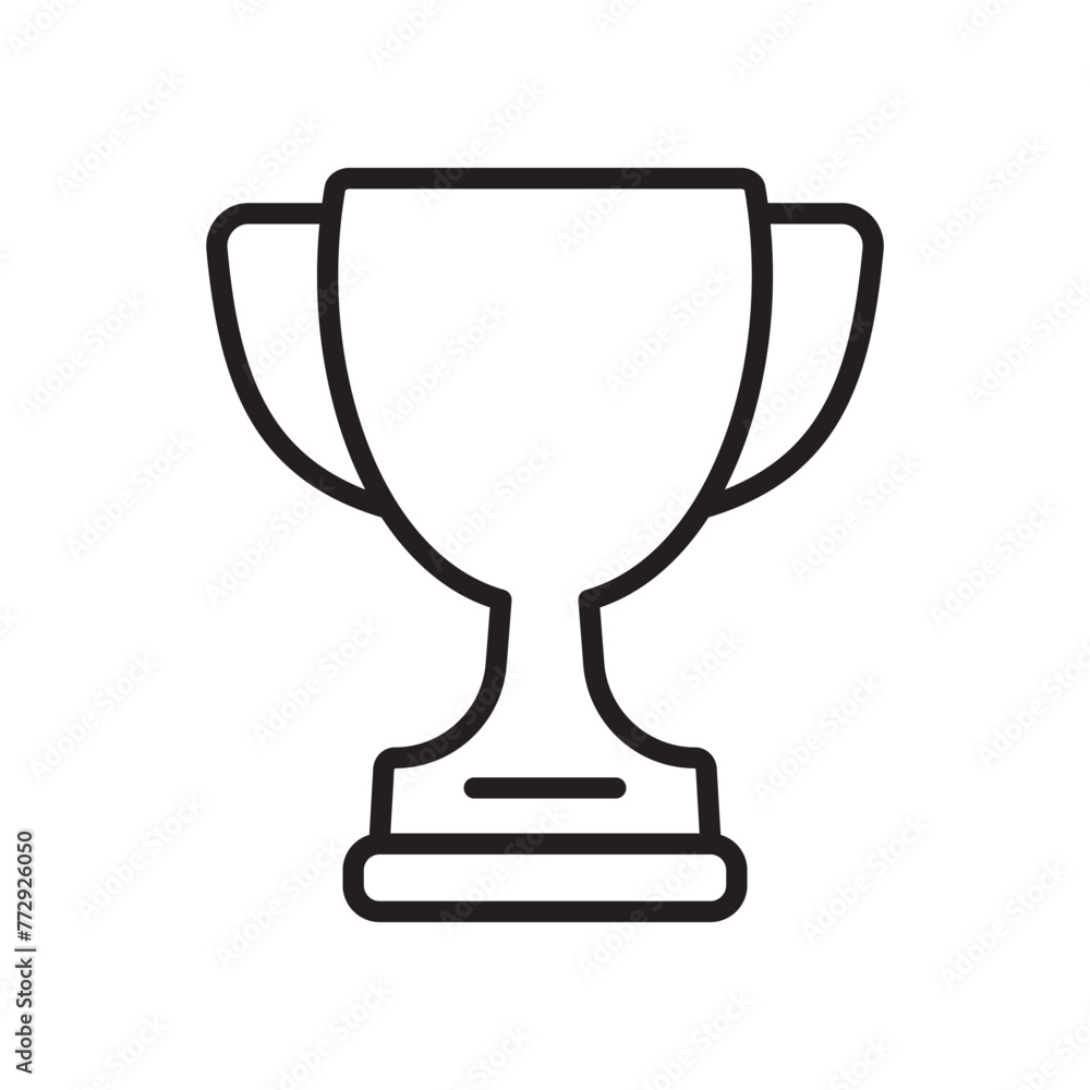 Trophy line icon. Trophy cup, winner cup, victory cup vector icon. Reward symbol sign for web and mobile. Trophy line icon. Trophy cup, winner cup, victory cup vector icon. Reward symbol sign for web and mobile.