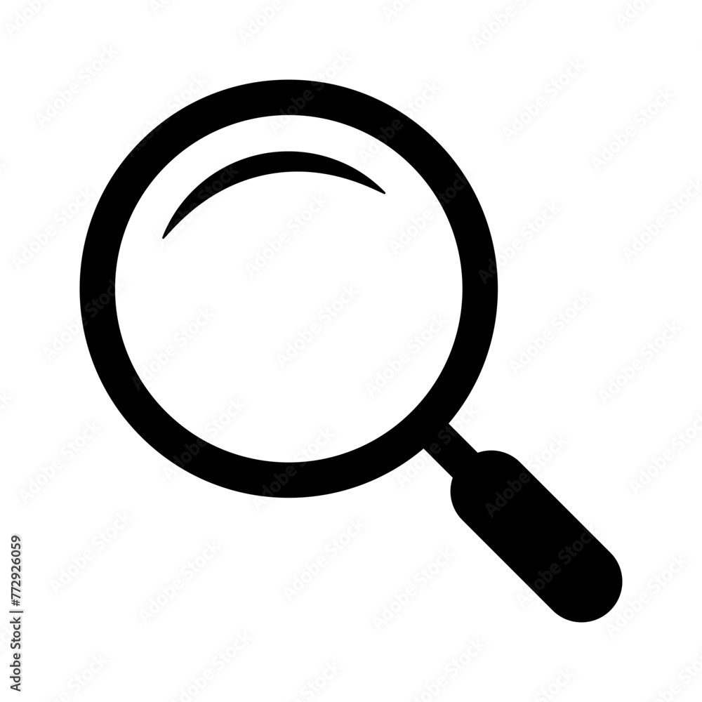 Magnifying glass icon, vector magnifier or loupe sign. Web search icon. Magnifying glass icon, vector magnifier or loupe sign. Web search icon.