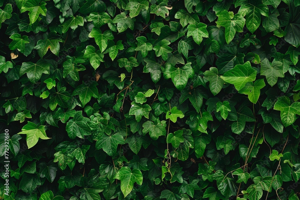 Wall completely enveloped by ivy, illustrating the relentless and beautiful encroachment of nature - Concept of sustainability, natural beauty, and green architecture Wall completely enveloped by ivy, illustrating the relentless and beautiful encroachment of nature - Concept of sustainability, natural beauty, and green architecture
