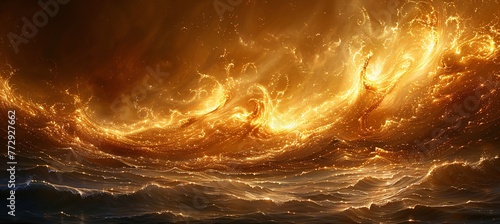 Glowing Waves or Burning Ocean - These titles incorporate the current trend of glowing and burning elements, as well as the monthly event of the ocean. Generative AI