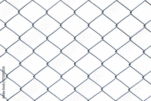 Metal Wire Fence Cage White Background With Clipping Path