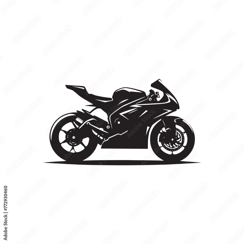 Vector Silhouette of a Super Bike Racing with Lightning Velocity and Precision- Superbike vector stock. Vector Silhouette of a Super Bike Racing with Lightning Velocity and Precision- Superbike vector stock.