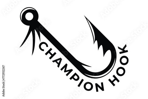 Fishing Logo Design, Fishing Hook Logo Design, Logo For Fishing Brand, Hook Vector Design, Logo For Fishing Lovers, Typography Design for Anglers, Fishing Artwork, Fishing Hook Design, Logo Design