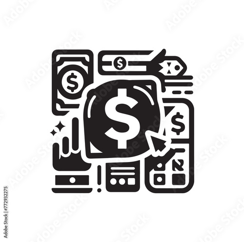 online payment get way logo vector illustration