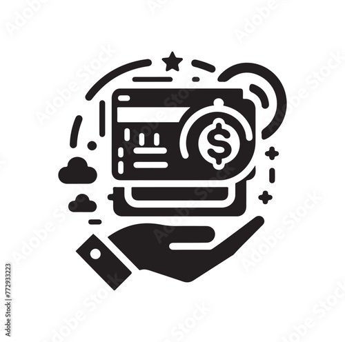 online payment get way logo vector illustration