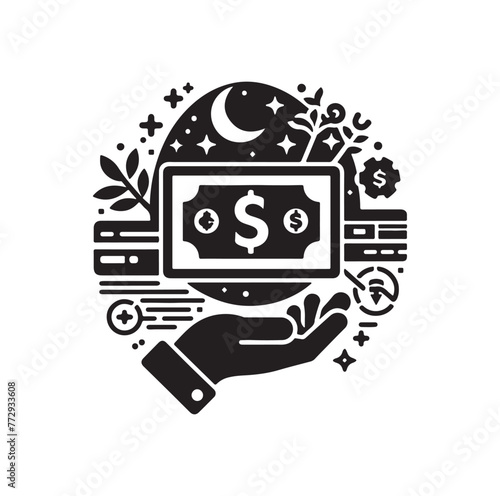 online payment get way logo vector illustration