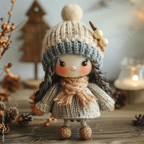Wool Knit cute Doll
