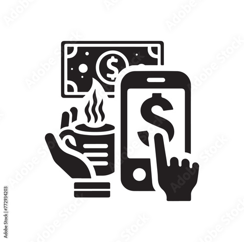 online payment get way logo vector illustration