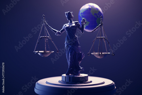 a statue of a woman holding a scale of justice