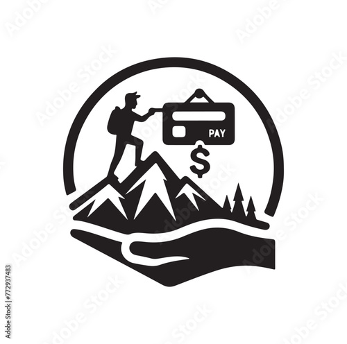 online payment get way logo vector illustration