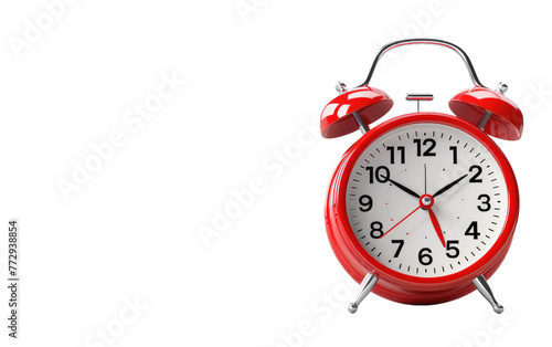 Crimson Alarm Timepiece isolated on transparent Background