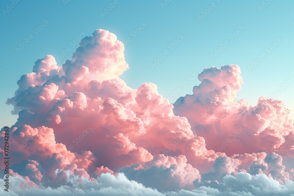 Pink Clouds in the Sky A Beautiful and Colorful Cloudy Scene Generative AI Pink Clouds in the Sky A Beautiful and Colorful Cloudy Scene Generative AI