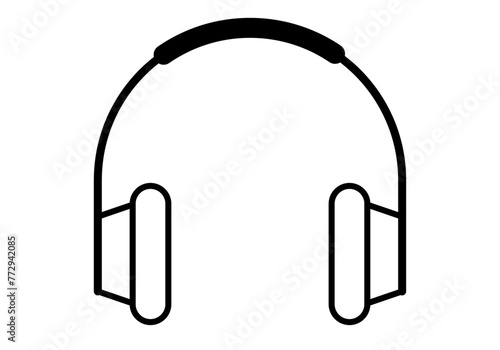 Icono de auriculares en fondo blanco.