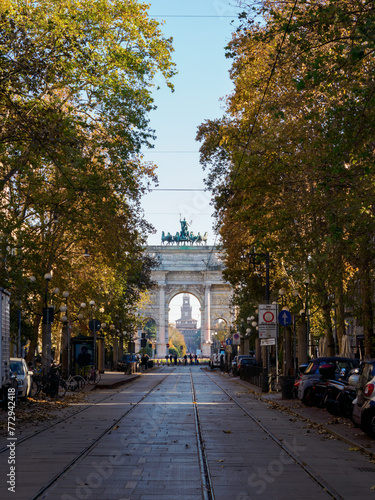 Corso Sempione and Arco della Pace in Milan, Italy © Claudio Colombo