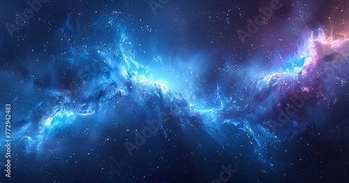 Galaxy Glow A Celestial Night Sky Generative AI