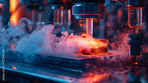 Thermal imaging of a reaction process in biochemical experiments