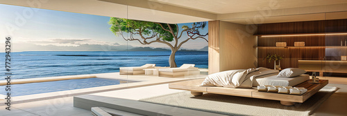 Modern Beachside Living: A Luxurious Villa Offering Stunning Seascapes and Sophisticated Comfort © MdIqbal