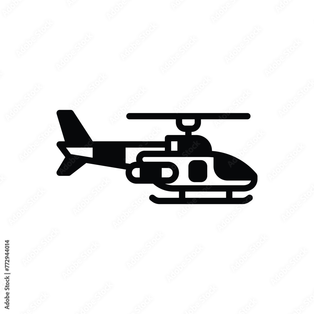 Black solid icon for helicopter Black solid icon for helicopter