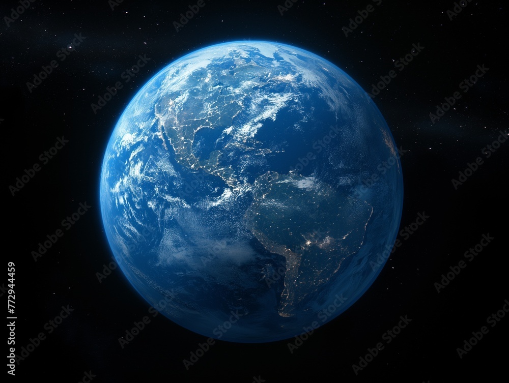 Obraz premium planet earth globe view from space