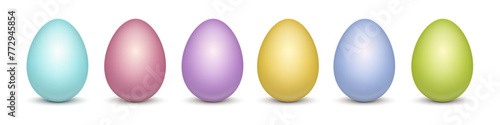 set of easter colorful eggs vector eps10