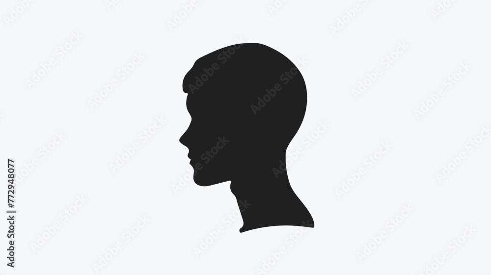 Human head silhouette vector illustration